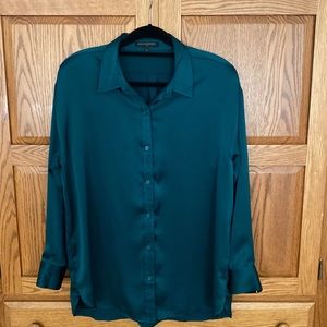 Banana Republic Deep Green Tunic Blouse - L